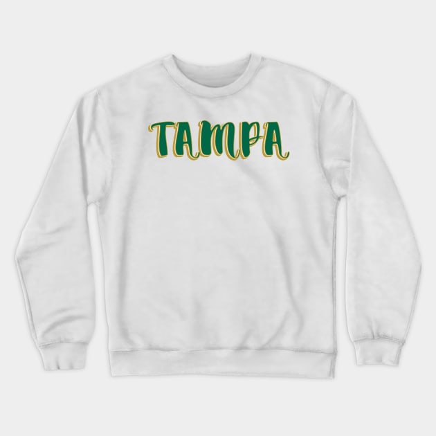 USF Tampa Sticker Crewneck Sweatshirt by AashviPatel